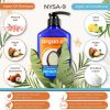 Nysa-9 Moroccan Argan Oil Shampoo and Conditioner Set for Men & Women, Hydrating, Thickening, Anti-Frizz Shampoo & Conditioner for Fine, Curly, Dry, Damaged & Color-Treated Hair (16.9 fl oz ea) - Thumbnail Image 2