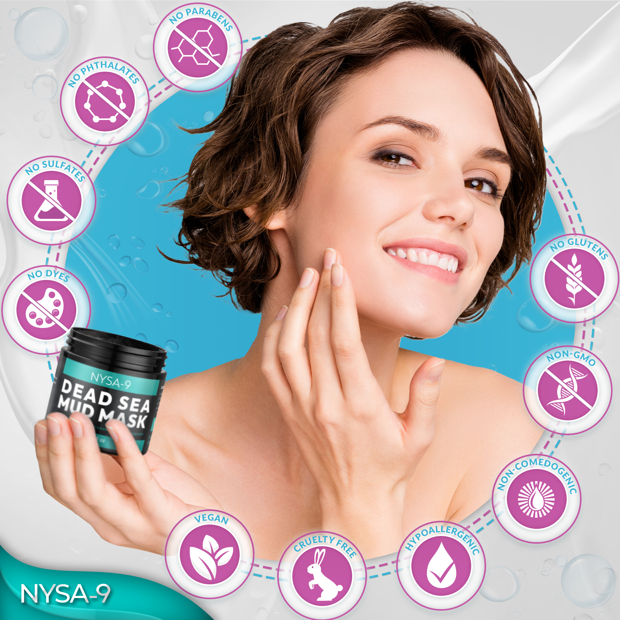 Dead Sea Mud Mask for Face & Body, Exfoliating Spa Treatment for Acne & Skin Problems by Nysa-9 - Image 4
