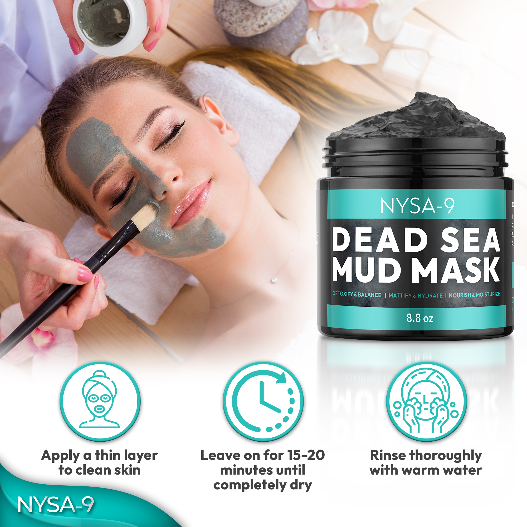 Dead Sea Mud Mask for Face & Body, Exfoliating Spa Treatment for Acne & Skin Problems by Nysa-9 - Image 6