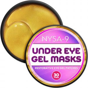 24K Gold Eye Mask Under Eye Gel Treatment Masks for Puffy Eyes (30 Pairs), Eye Patches for Dark Circles by Nysa-9