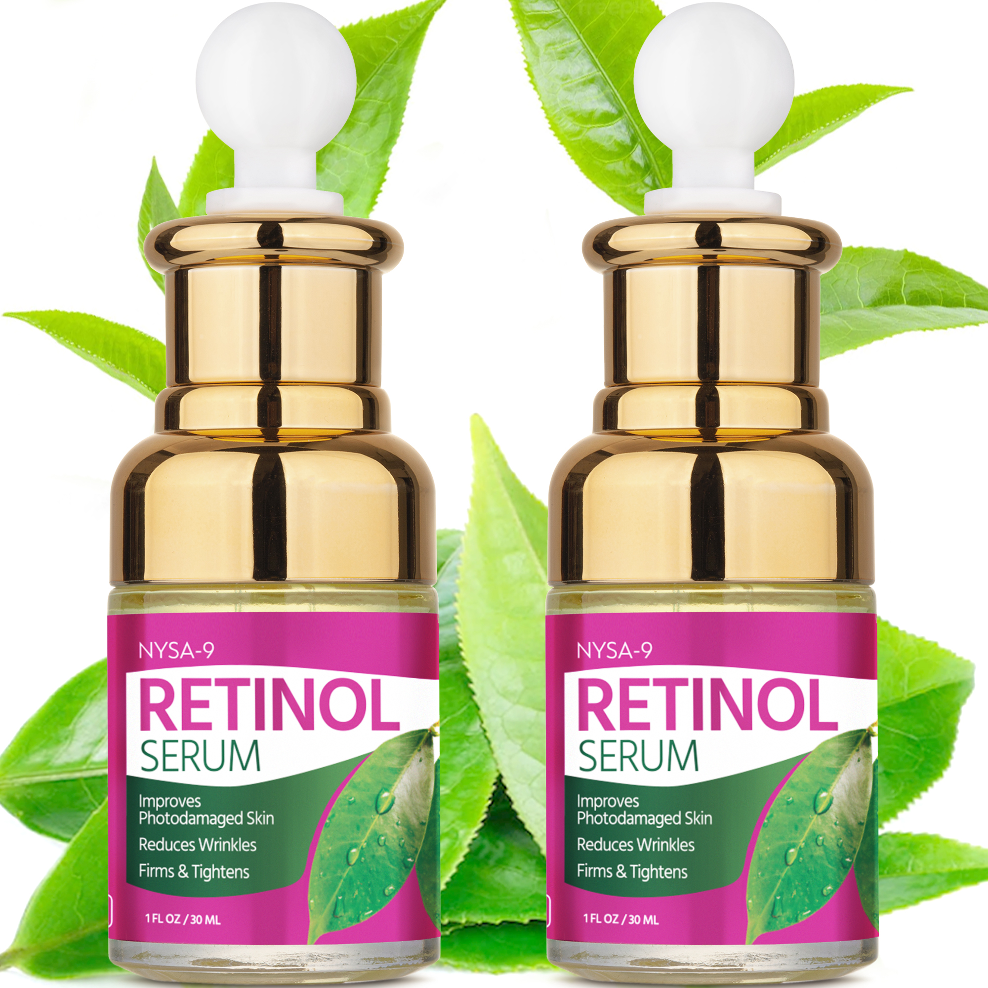Retinol Serum(2 Pack), Anti-Aging Face Treatment for Fine Lines & Wrinkles by Nysa-9 - Image 2