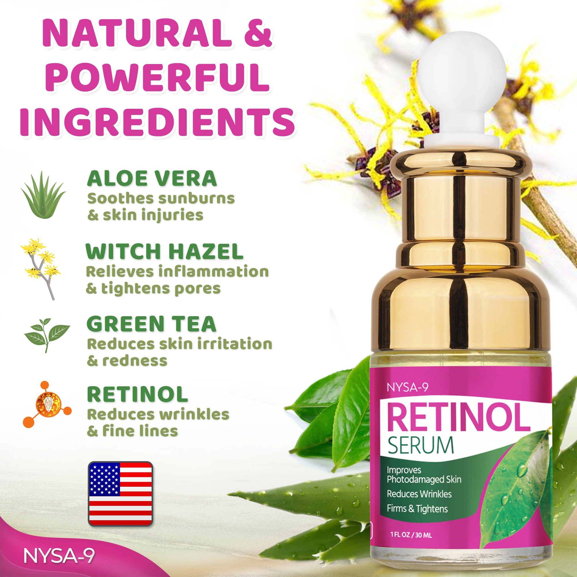 Retinol Serum(2 Pack), Anti-Aging Face Treatment for Fine Lines & Wrinkles by Nysa-9 - Image 4