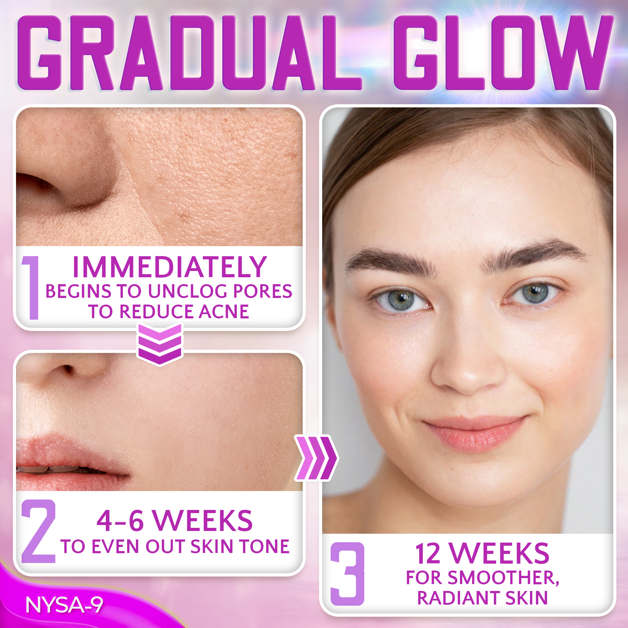 Glycolic Acid 10% AHA Face Exfoliator, 2 Pack, Gentle Facial Exfoliant by Nysa-9 - Image 5