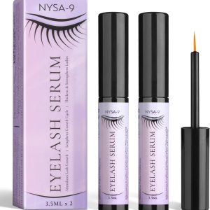 Lash Serum (2 Pack, 3.5 ml each), Eyelash Growth Booster for Longer, Thicker Lashes & Eyebrows, Safe & Effective Premium Conditioner Serum for Eyelashes Luscious Length & Volume by Nysa-9